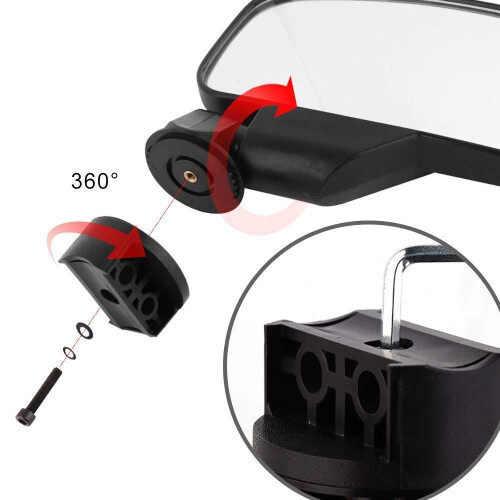 Πλευρικοί καθρέφτες UTV με κλωβό Roll Bar 1,5" ή 2", κυρτοί καθρέφτες, σχεδιασμός, κυρτό 2
