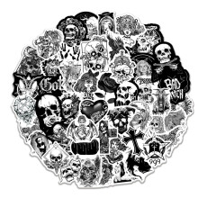 Coleção de adesivos góticos, adesivos de terror para garrafas de água, adesivos de vinil à prova d'água para laptop, celular e skate, adesivos