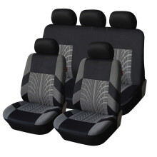 Komplettes Set Autositzbezüge, stilvolles Design für Vorder- und geteilte Rückbank, universell passend, Airbag-kompatibel