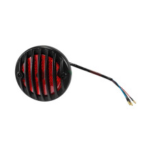 Bremslicht für Motorräder, universell passende LED-Rückleuchte mit Kennzeichenhalterung, verstellbarer Montageschlitz, Stahlgehäuse,