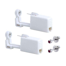 2 Pack Disposable Ear Piercing Gun Kit for Studs Single Use Quick Ear Lobe Piercing Tool Red