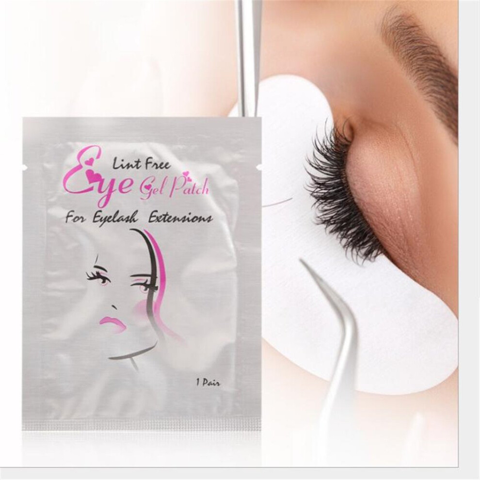 100 Pairs Lint Under Eye Gel Pads for Eyelash Extensions with SkinFriendly Adhesion