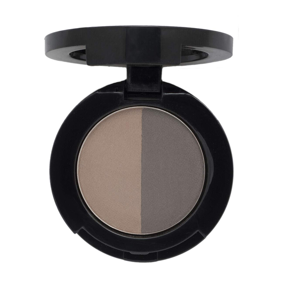 Brown Eyebrow Powder Duo Chocolate Smudge Proof Vegan Brow Definer With Humidity Resistant Formula