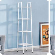 Ladder Bookshelf Corner Storage Rack, Rustic Style Industrial Design Corner Shelf For Small Space, Sturdy And Durable Display Stand With Space Saving