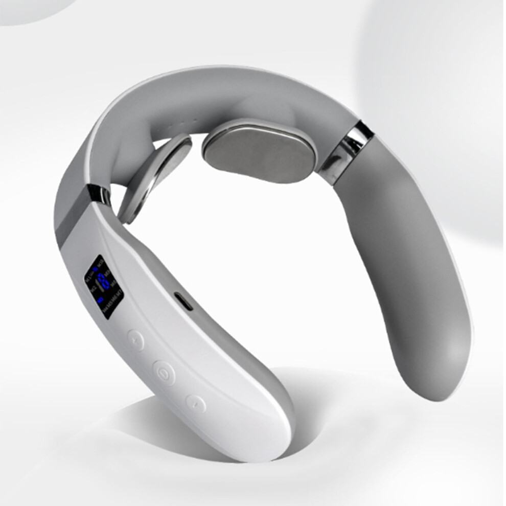 Txmfgh Neck Massager, Adjustable Heat & Pulse, USB Rechargeable, Pain Relief - Compatible with Heat Therapy Users