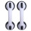 Delaman2pcs Shower Handle, Shower Handle Curved Design Double Lock Security Toolless Installation Plastic Shower Support Bar for Elderly 1