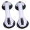 Delaman2pcs Shower Handle, Shower Handle Curved Design Double Lock Security Toolless Installation Plastic Shower Support Bar for Elderly 5