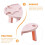 Pink Picnic Table Tables for Outdoors Foldable Portable Beach Storage Plastic 4
