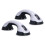 Delaman2pcs Shower Handle, Shower Handle Curved Design Double Lock Security Toolless Installation Plastic Shower Support Bar for Elderly 6
