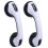Delaman2pcs Shower Handle, Shower Handle Curved Design Double Lock Security Toolless Installation Plastic Shower Support Bar for Elderly 4
