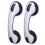 Delaman2pcs Shower Handle, Shower Handle Curved Design Double Lock Security Toolless Installation Plastic Shower Support Bar for Elderly 8