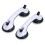 Delaman2pcs Shower Handle, Shower Handle Curved Design Double Lock Security Toolless Installation Plastic Shower Support Bar for Elderly 7