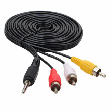 Cabo de áudio e vídeo 1.3 1.2 AV Line, todo em cobre, 3.5 mm, linha de dados cabeça-a-cabeça