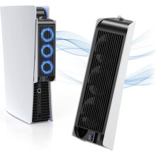 Ventola di raffreddamento per PS5 con luce LED, ventola silenziosa migliorata