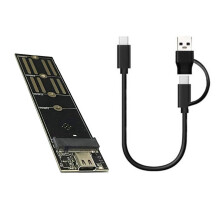 USB 3.1 zu M.2 NVMe SSD Riserkarte, PCIe-Protokoll Typ C, 10 Gbit/s, gehäuselose, tragbare Riserkarte
