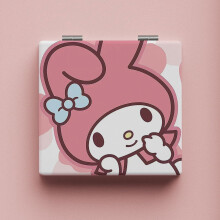 Hello Kitty Fold Speil Sanrio Cinnamoroll Pom Pom Purin Tegneseriefigurer Kosmetikkverktøy Kvinner Bærbart Kosmetikkspeil