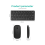 Wireless Bluetooth Keyboard Mouse Three Mode Keyboard Rechargeable Keyboard Mouse Support Tablet Laptop Computer Black 3