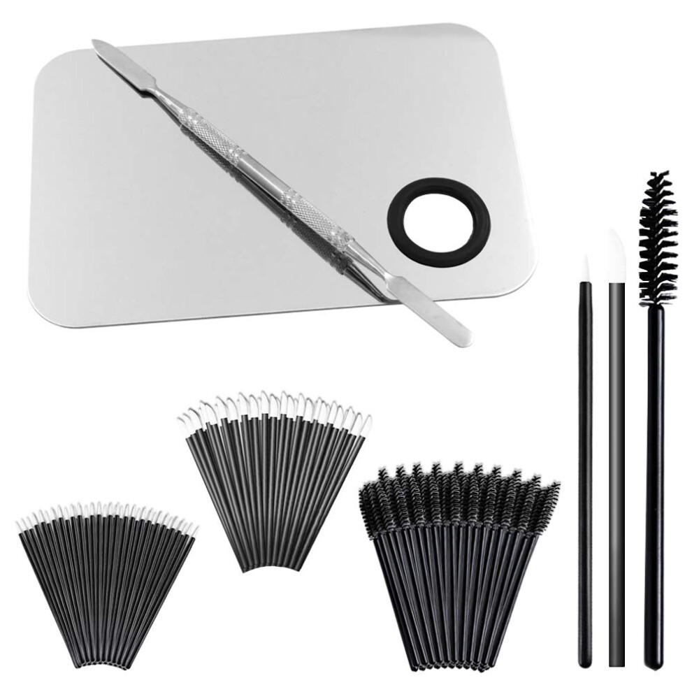 Professional Makeup Palette with Spatula and 150pcs Disposable Applicator Set for Hygienic Use