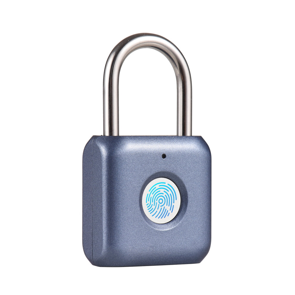 Walmeck Fingerprint Padlock Usb Rechargeable Fingerprint Lock 20 Fingerprints Ipx2 Splashproof -Theft Padlocks For Door Bike Luggage Cabinet 9773935711846