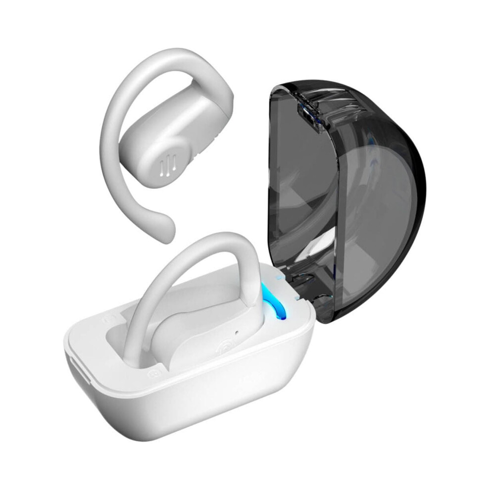 Avtoify Bluetooth Headset Not In-Ear 5.3 Stereo On-Ear Hanging Wireless Headset White 9773935712003