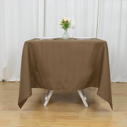 BalsaCircle70" x70" Vierkant polyester tafelkleed Taupe