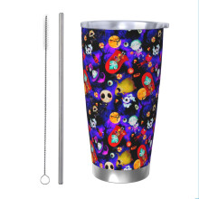 20oz Nightmare Before Christmas reiseglass, rustfritt stål, sølesikkert lokk, kompatibel med de fleste koppholdere, varme og kalde drikker, gaveidé