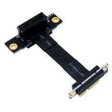 Cavo riser PCIe X1 ad angolo retto doppio, cavo di estensione PCIe3.0X1 a X1, scheda riser PCI1X da 8 Gbps, estensore a nastro