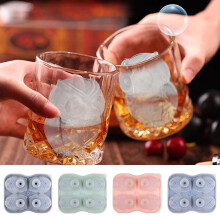 Hariumiu isbitform ugleformet isbitbrett med 4 ruter traktlokkdesign silikonisform for whiskycocktailer og drinker
