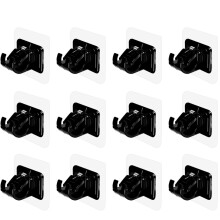 wileqep12PCS Suportes para Varão de Cortina Sem Furos, Autoadesivos, Sem Pregos, Ganchos Ajustáveis para Banheiro, Cozinha, Casa e Hotel