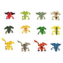 Ferencãa12pcs Statue di rane Mini rane Scultura di animali tropicali Decorazione per interni ed esterni