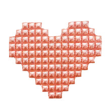 Aluminiumsfilmballong Romantisk Valentinsdagsdekorasjon 42/55 tommers hjerteformet rutete bakgrunn KJÆRLIGHETSbokstavballong Bryllupsutstyr-F