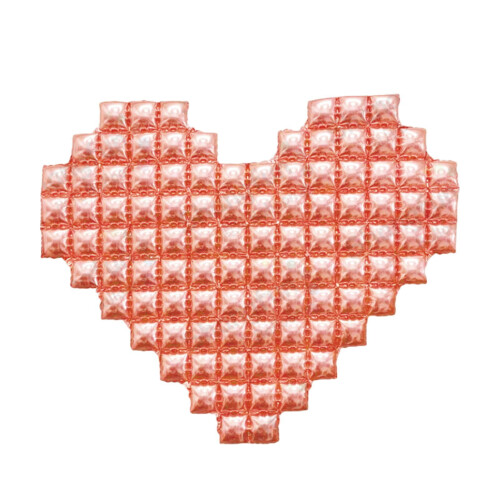 Balão de alumínio com película, decoração romântica para o Dia dos Namorados, 42/55 polegadas, em formato de coração, com fundo xadrez e a