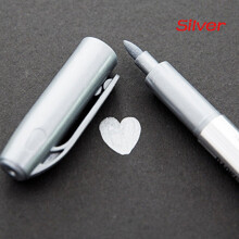 Federra Silver per pennarelli fai da te, penne dorate permanenti, pennarello per scrapbooking e articoli per ufficio e cancelleria 2 ml