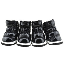 Botas impermeáveis para cães, sapatos antiderrapantes para patas, ideais para caminhadas na neve no inverno - Preto, Tamanho P