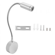 Belissy 1W Flexible LED-Wandleuchte, verstellbare Wandleuchte, Nachtlicht/Leseleuchte für Schlafzimmer, 85 V–265 V