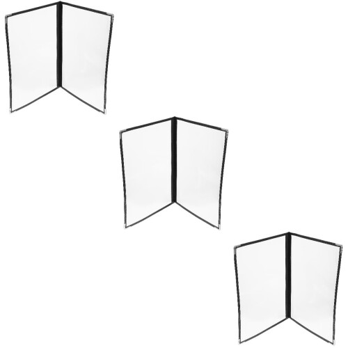 3 copertine per menu in PVC trasparente per raccoglitore, pratico libro dei prezzi.