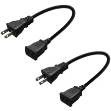 Confezione da 2 prolunghe di alimentazione salva-prese USA 125V 15A 2 poli 2 prese per NEMA5-15P a NEMA5-15R