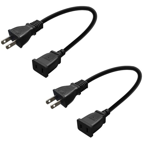 Καλώδιο επέκτασης ρεύματος USA Suplet Saver 2 τεμαχίων 125V15A με 2 ακροδέκτες και 2 πρίζες