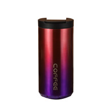 Tazza termica da caffè in acciaio inox da 400 ml con coperchio, ideale per viaggi e ufficio, mantiene le bevande calde/fredde.