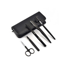 5 in 1 Eyebrow Grooming Kit for Men and Women with Scissors Tweezers Brush and Pencil