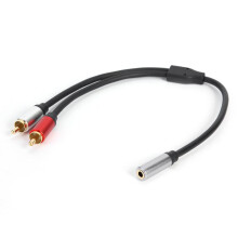 jixopn3.5mm Female Jack naar 2RCA Male Kabel 0.3m Kabel Adapterdraad voor Smartphones MP3 Tablets Computers