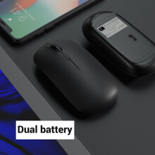 Επαναφορτιζόμενο ασύρματο ποντίκι Bluetooth, φορητά αθόρυβα εργονομικά ποντίκια για