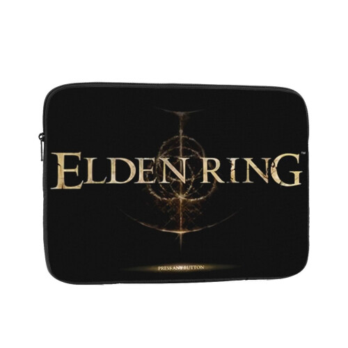 Capa para Notebook Elden Ring, Capa Protetora Antichoque com Bolso para Acessórios, Capa para Transporte Tipo Pasta, 10 12 13 15 17 Polegadas, Preta