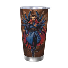 Gobelet isotherme Doctor Strange de 590 ml (20 oz), en acier inoxydable, avec couvercle, idéal pour les voyages en extérieur.