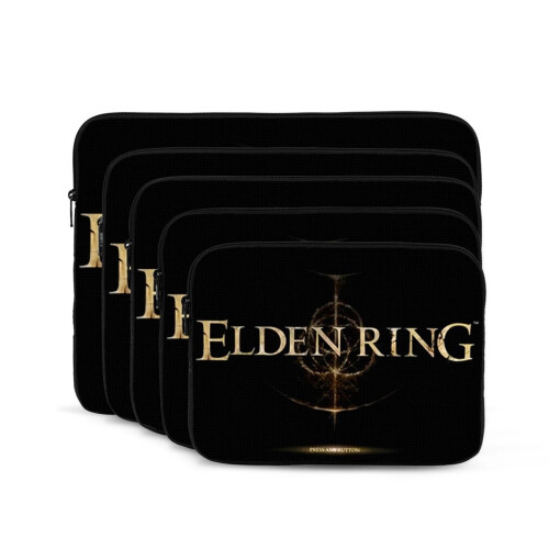 Capa para Notebook Elden Ring, Capa Protetora Antichoque com Bolso para Acessórios, Capa para Transporte Tipo Pasta, 10 12 13 15 17 Polegadas, Preta 2