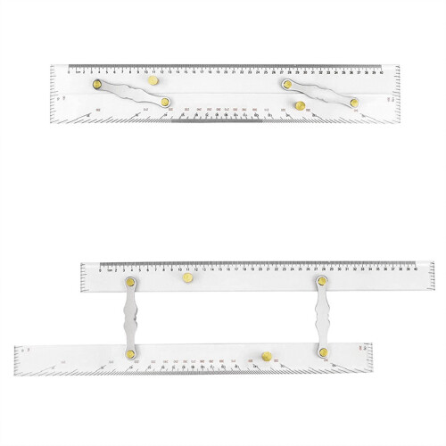 Marine Parallel Ruler Clear Scales, Mapping Points to Pull Parallel Ruler 450MM, Nautical Charts Parallel Ruler for Boat 1