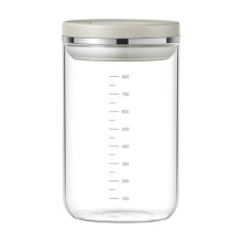 Bocal hermétique en verre borosilicate haute qualité pour la conservation des aliments secs de cuisine. Bocal blanc de qualité supérieure pour