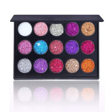 15 Colors Glitter Eyeshadow Palette Long Lasting Waterproof Warm Tones Shimmer Matte