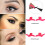 Winged Eyeliner Stamp Set with Classic and Dramatic Cat Eye Styles, Reusable Silicone Stencil Tool 2