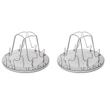 2X 4 Slice Camping Bread Toast Tray Gas Stoves Cooker BBQ Camping Toaster Rack